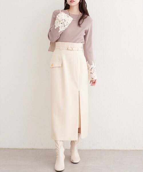 natural couture ベルト付きナロースカート natural couture スカート ベルト付きナロースカート : ZOZOTOWN Yahoo