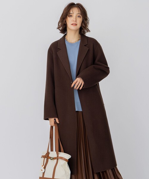 23区（ニジュウサンク） チェスターコート 36 ブラウン レディース