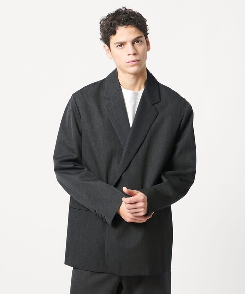 ジャケット テーラードジャケット 「LOEFF」ギャバジン ボックス ジャケット MENS メンズの画像
