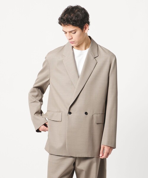 ジャケット テーラードジャケット 「LOEFF」ギャバジン ボックス ジャケット MENS メンズの画像