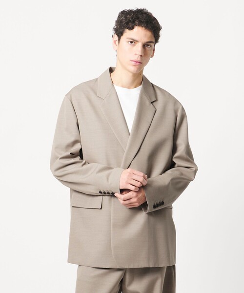 ジャケット テーラードジャケット 「LOEFF」ギャバジン ボックス ジャケット MENS メンズの画像