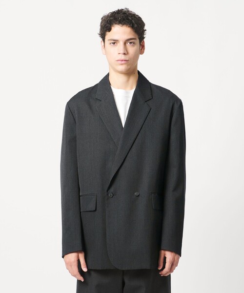 ジャケット テーラードジャケット 「LOEFF」ギャバジン ボックス ジャケット MENS メンズの画像