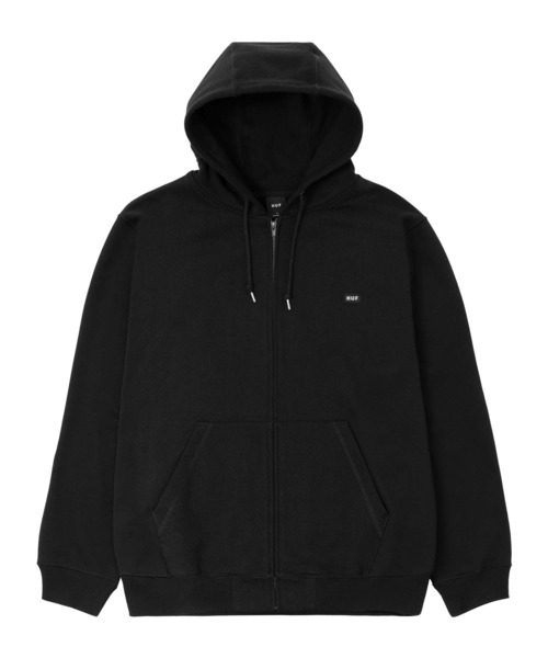 HUF（ハフ） ジップアップパーカー SMALL ブラック メンズ : ZOZOTOWN