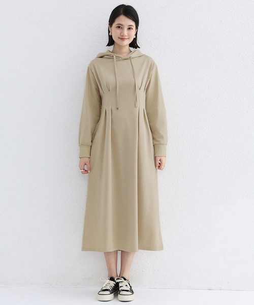 「Cinderella」 長袖ワンピース MEDIUM ベージュ レディース_画像7