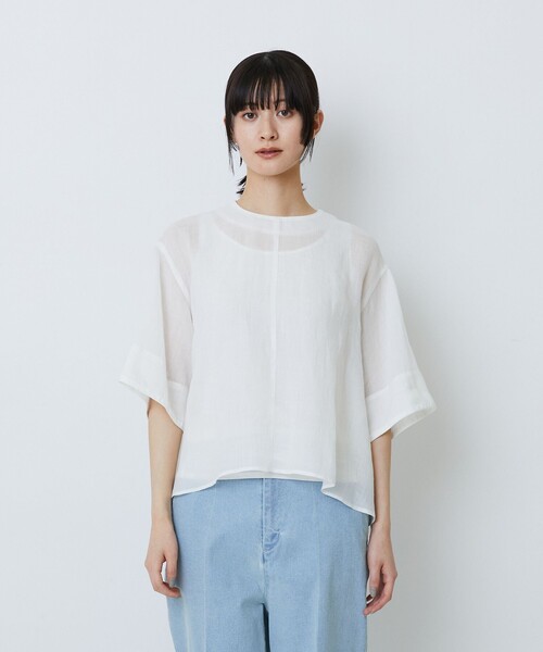 LOISIR リネンシャツ ブラウス シャツ ラミーフィッシュテールブラウス 
