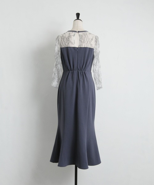 「tocco closet」 7分袖ワンピース M ブラック レディース_画像3