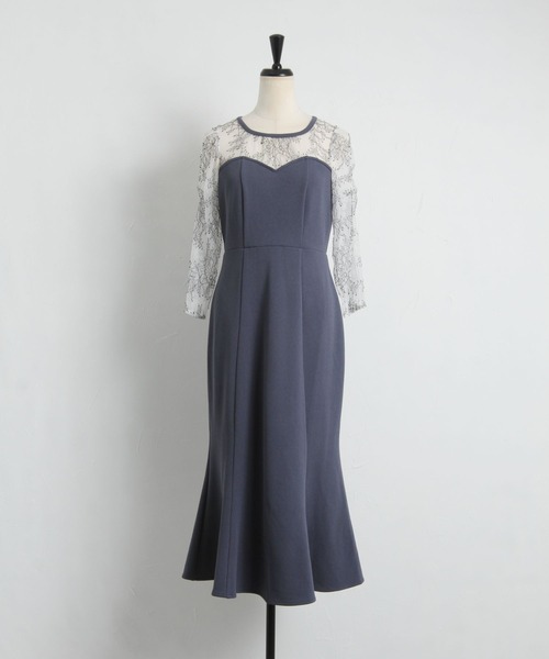 「tocco closet」 7分袖ワンピース M ブラック レディース_画像6