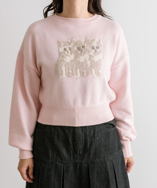 「OLIVE des OLIVE」 長袖ニット FREE ピンク レディース_画像9