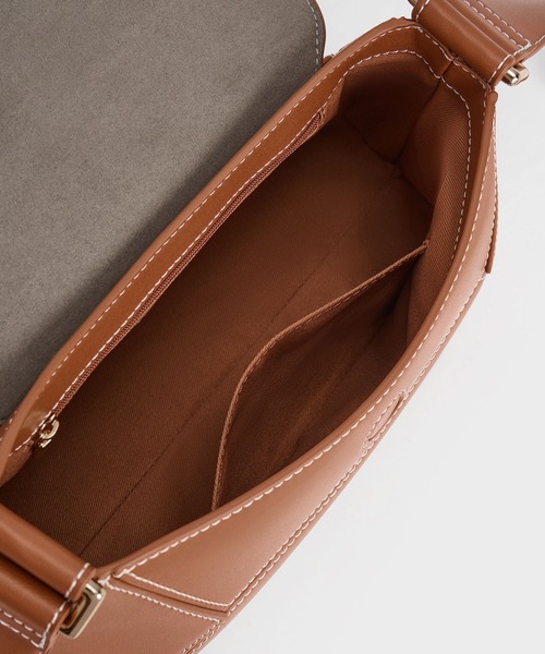 「CHARLES & KEITH」 ショルダーバッグ M チョコ レディース_8