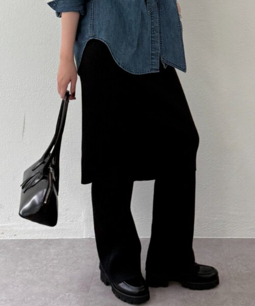 「LOUNGEDRESS」 ニットスカート MEDIUM ブラック レディース