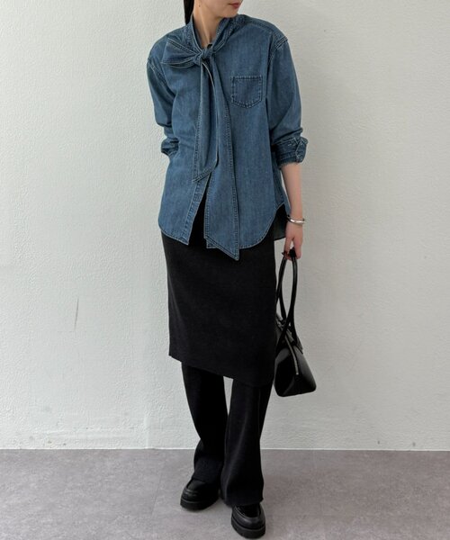 「LOUNGEDRESS」 ニットスカート MEDIUM ブラック レディースの画像