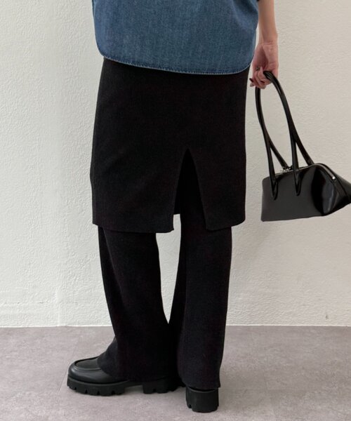 「LOUNGEDRESS」 ニットスカート MEDIUM ブラック レディースの画像
