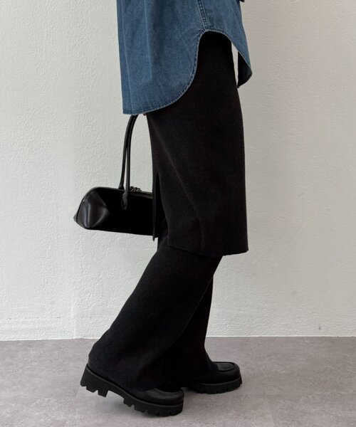「LOUNGEDRESS」 ニットスカート MEDIUM ブラック レディースの画像