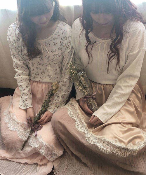 「one after another NICE CLAUP」 長袖カットソー FREE オフホワイト レディース_画像6