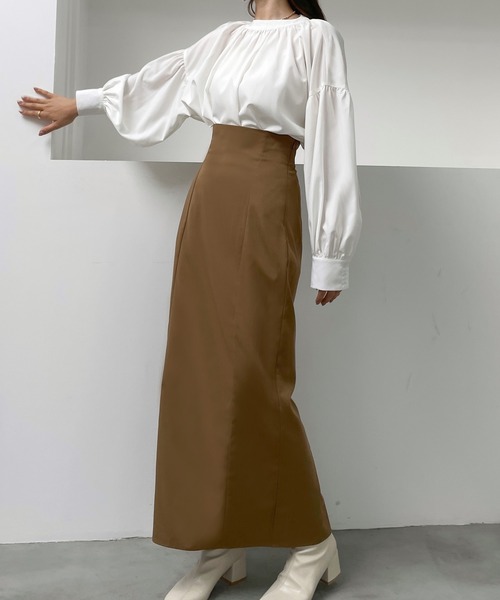 「Louere」 長袖ブラウス MEDIUM ダークブラウン レディース_画像3