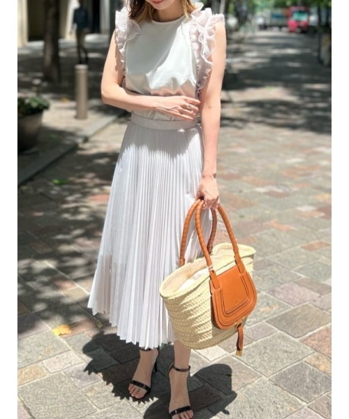 「EPOCA THE SHOP」 プリーツスカート 38 グリーン系その他7 レディース_画像3