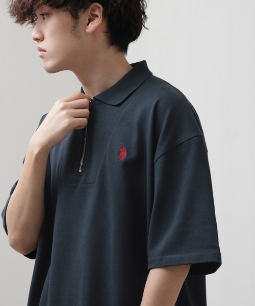 「U.S. POLO ASSN.」 半袖ポロシャツ X-LARGE ブラック メンズ_画像6