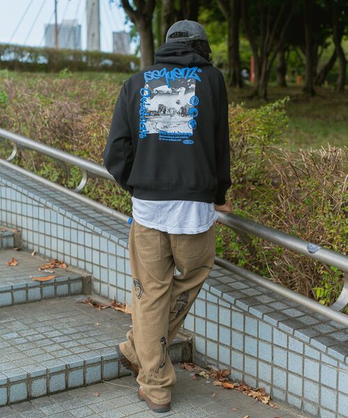 「SEQUENZ」 プルオーバーパーカー MEDIUM アイボリー メンズ_画像8