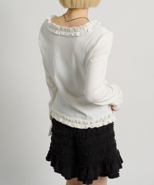 「w closet」 長袖カットソー FREE グレー レディース_画像5