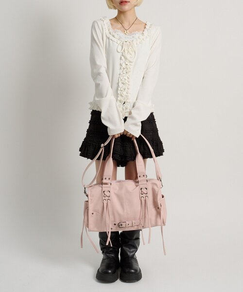 「w closet」 長袖カットソー FREE グレー レディース_画像9