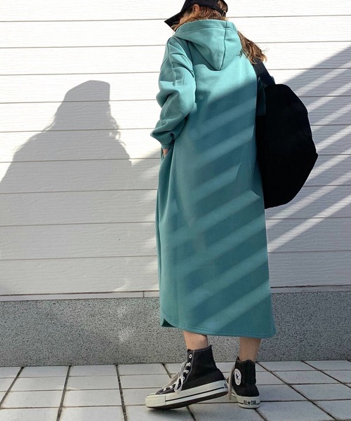 「Q」 長袖ワンピース MEDIUM モカ レディース_画像7