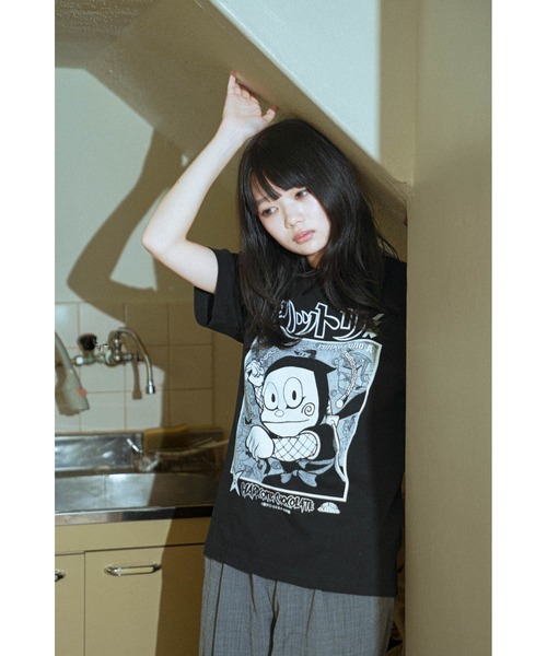 tシャツ 忍者ハットリくん(どんぐりまなこブラック) メンズ : ZOZOTOWN