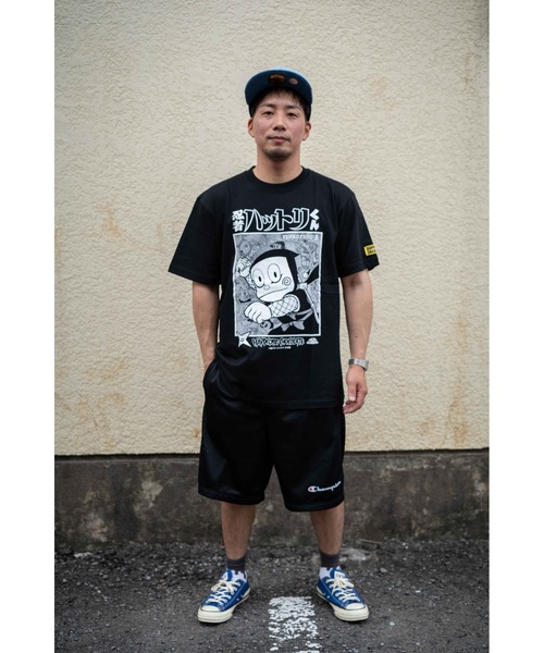 tシャツ 忍者ハットリくん(どんぐりまなこブラック) メンズ : ZOZOTOWN