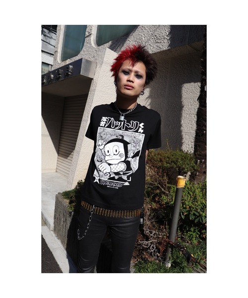 tシャツ 忍者ハットリくん(どんぐりまなこブラック) メンズ : ZOZOTOWN