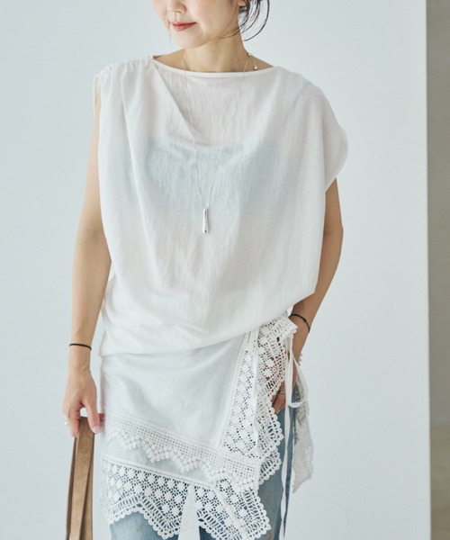 plage（プラージュ） tシャツ Sleeveless gather TEE レディース