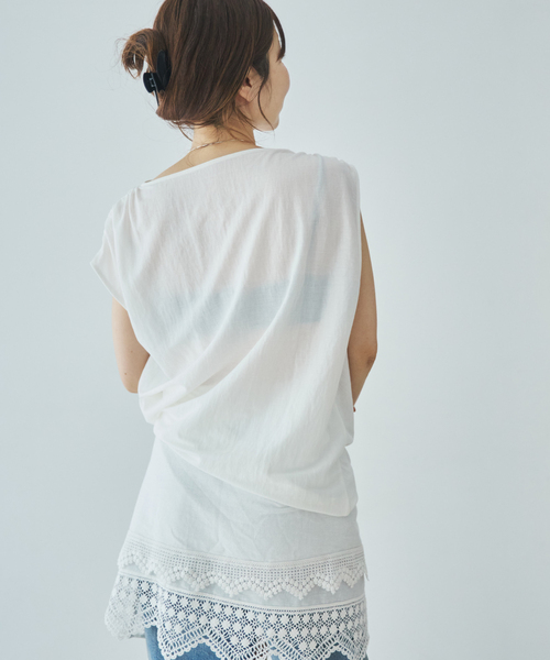 plage（プラージュ） tシャツ Sleeveless gather TEE レディース