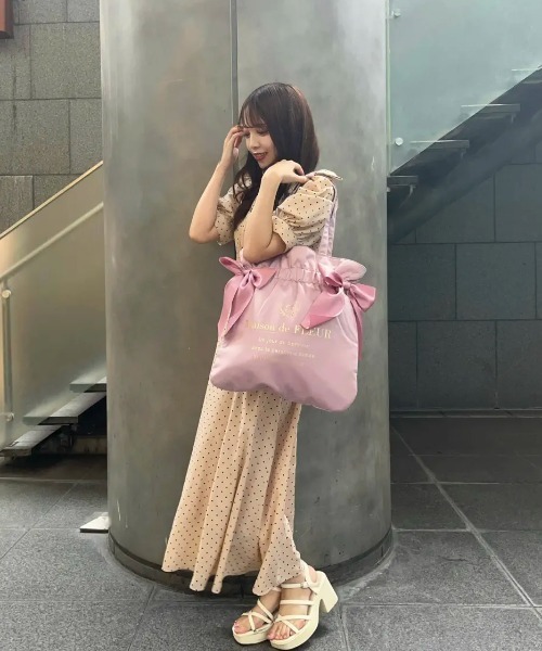 Maison de FLEUR（メゾンドフルール） トートバッグ 大きめ ダブル