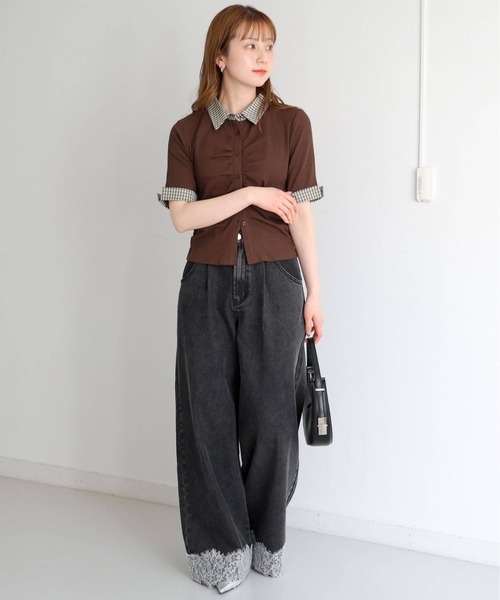 「tiptop」 ブーツカットデニムパンツ S ブルー レディース_画像5