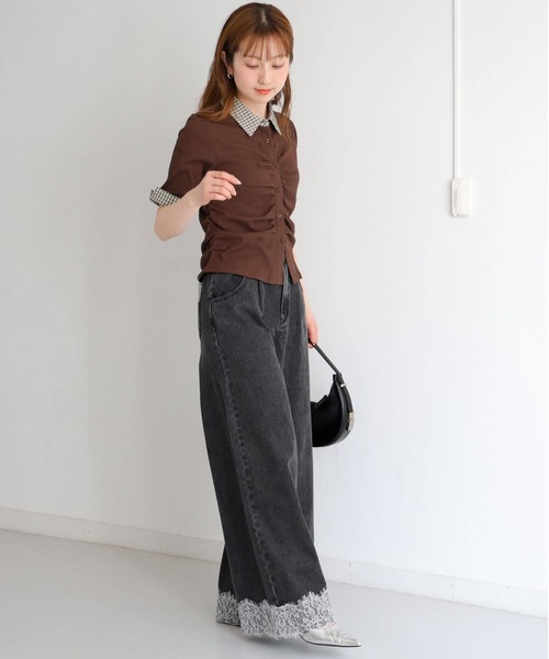 「tiptop」 ブーツカットデニムパンツ S ブルー レディース_画像6