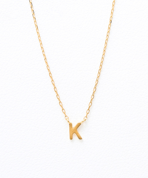 【試着のみ】イニシャル「K」ネックレス　本物 k18 k18 dress a dress ドレスアドレス イニシャルネックレス K