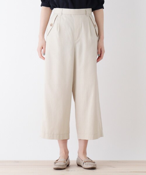 パンツ ウォッシャブルリネンワイドパンツ|ZOZOTOWN |04
