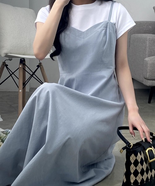 ELINライトグレー リボン付きロングワンピース 楽天市場】フィッシュテール ハイネックリボン付 ロング丈