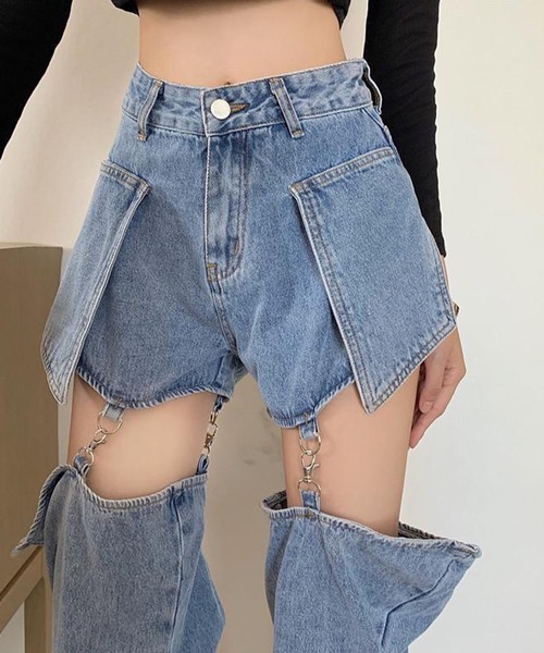 新品 レディース 2WAY デニムパンツ ジーンズ 【164】 GLAMOROUS JANE ジーンズ デニム デニムパンツ 2Wayデニムパンツ