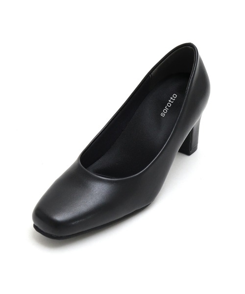 SOROTTO パンプス ふかふか3Dインソール 6.5cmミドルヒール