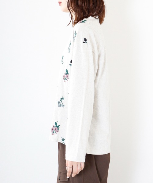 tシャツ EMAGO お花刺繍プルオーバー レディース Emago tシャツ EMAGO お花刺繍プルオーバー レディース