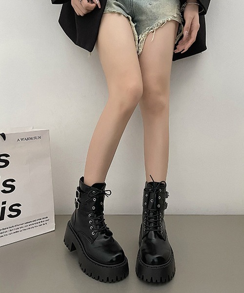 Lace Ladies（レースレディース） ブーツ ダブルベルトレースアップ