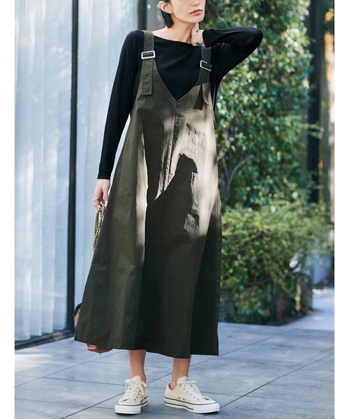 フェリシモ　IEDIT　WOODSコラボ 　カットソー＆撥水ジャンスカセット IEDIT セットアップ IEDIT WOODSコラボ カットソー