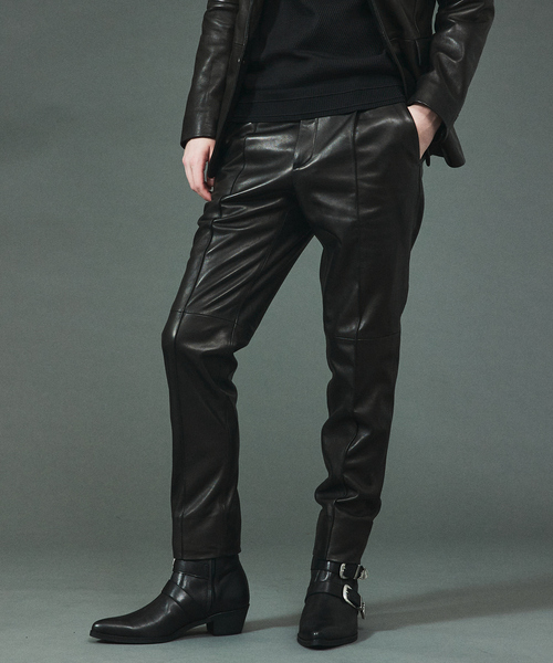 5351 POUR LES HOMMES スラックス 「セットアップ対応」レザー