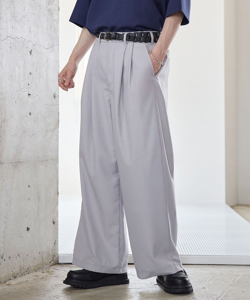 KACCO スラックス 「ユニセックスアイテム」2TUCK WIDE BAGGY
