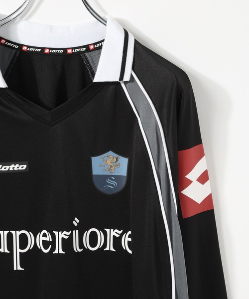 lotto ゲームシャツ　サッカーシャツ　紺　XL Lotto サッカーシャツ Lサイズ USED スポーツウェア ネイビー