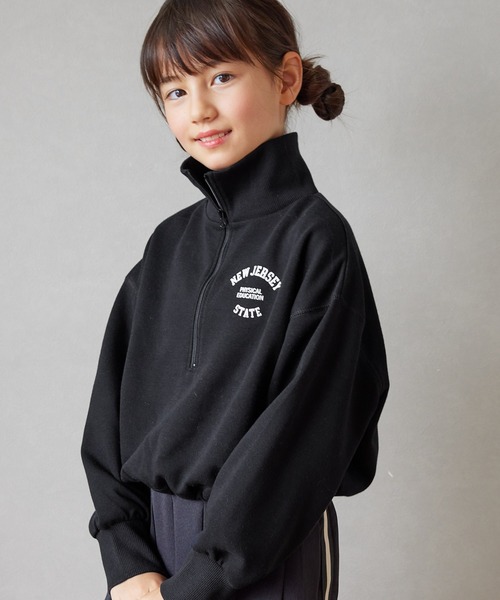 coca トレーナー キッズ ハーフジップスタンドカラースウェット