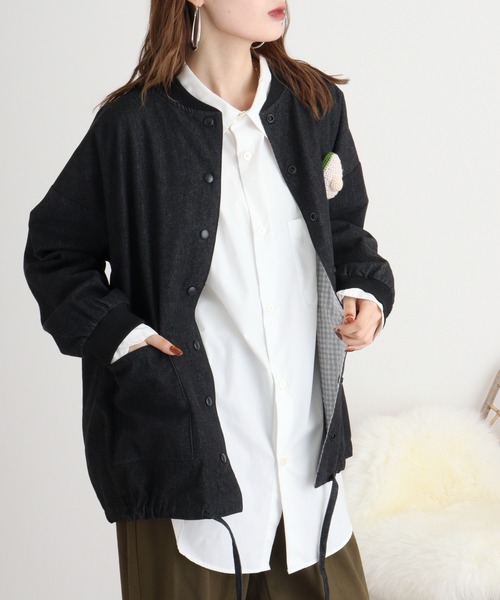 ジャケット・アウター Abokado Emago（イマゴ） ブルゾン アウター アボカドブローチ付きブルゾン