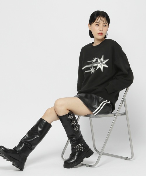 トレーナー スウェット 「UNISEX」niceghostclub／3スターロゴプルオーバー（ウラケ） レディース メンズ NICE GHOST CLUB トレーナー スウェット 「UNISEX