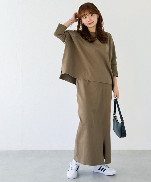 LAVEANGE ワンピース 「洗える」ワイドプルオーバースカート