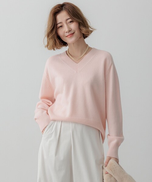 23区 ニット セーター 「Oggi2月号掲載/洗える」ウールカシミヤ