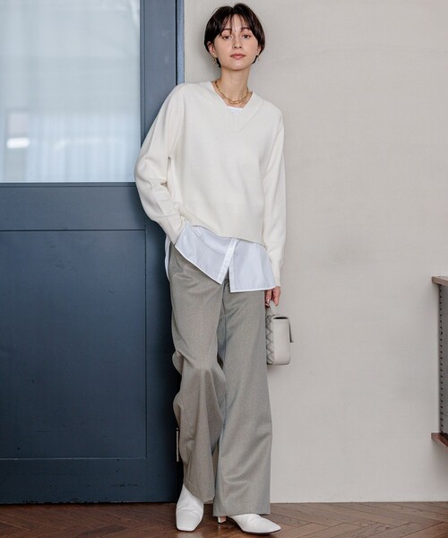 23区 ニット セーター 「Oggi2月号掲載/洗える」ウールカシミヤ